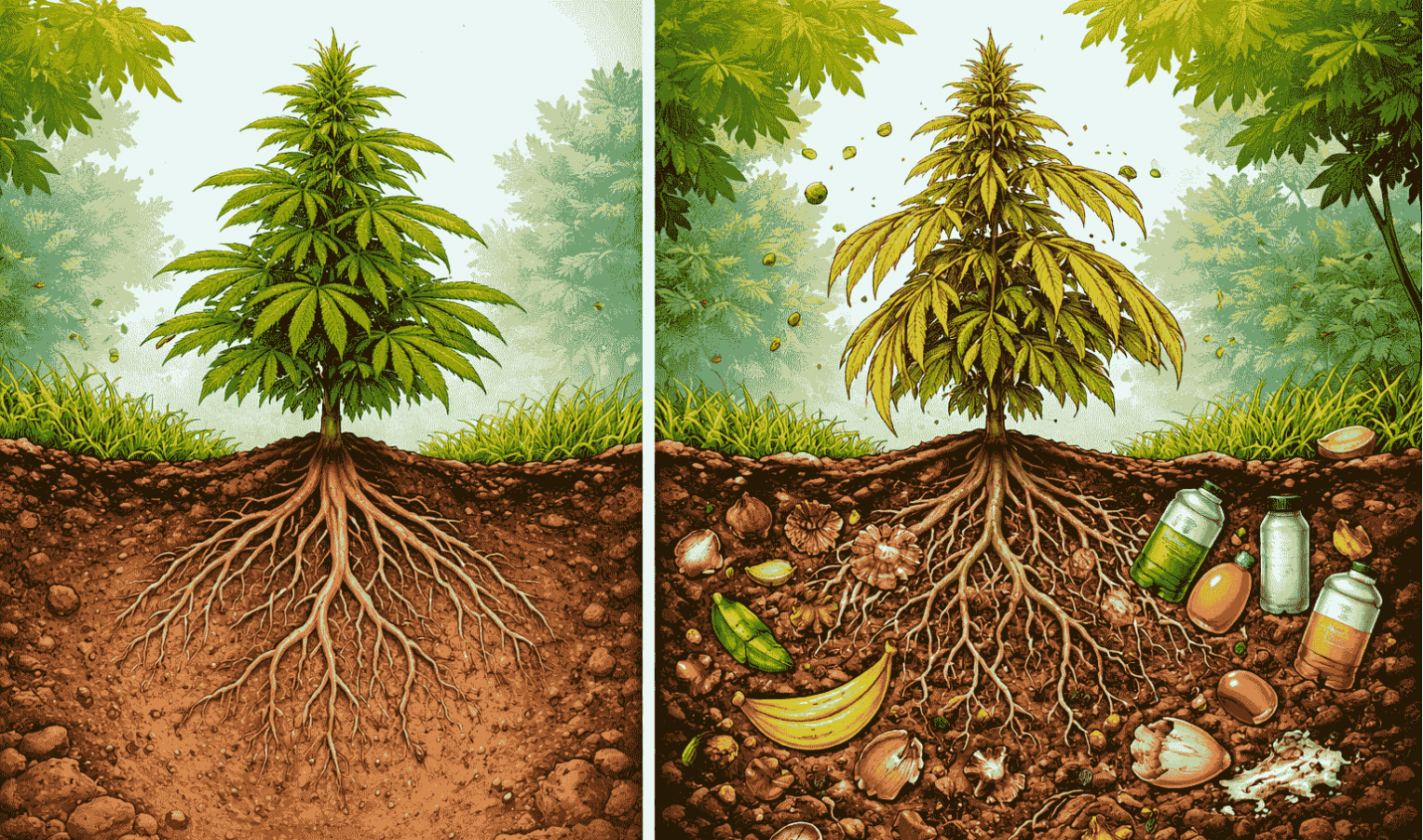 Why rich substrate for cannabis is sometimes worse than simple substrate