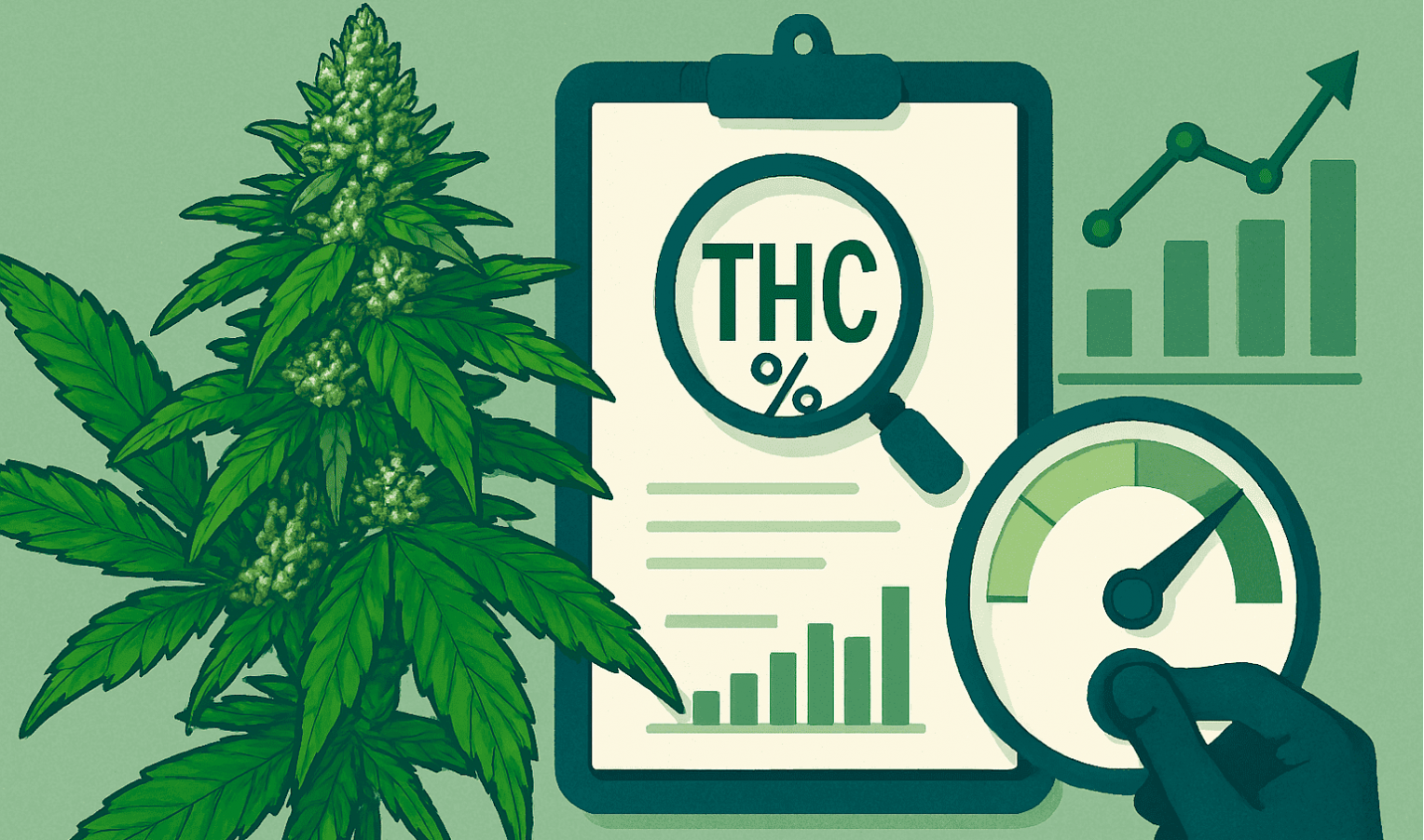 Is it possible to control the THC percentage in a grow?