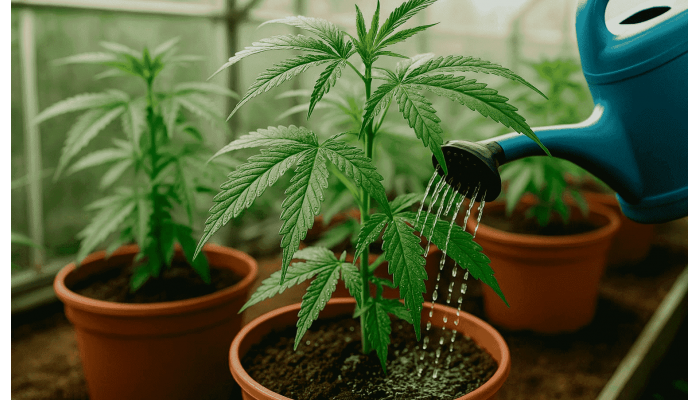 How experienced growers water cannabis plants