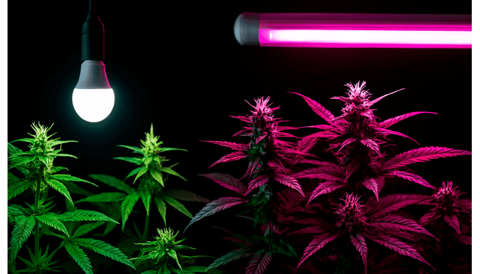 How lamp color affects growth and flowering
