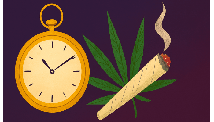 Why does time seem to pass more slowly after smoking?