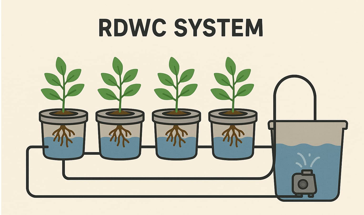 Growing cannabis in an RDWC system