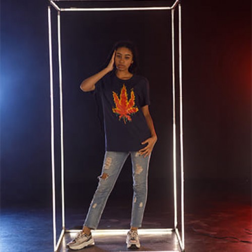 T-shirt Canna Guardian Burning Leaf