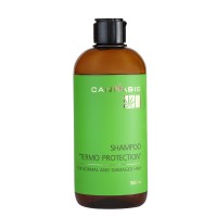 Безсульфатный шампунь "Термозащита" с протеинами шелка, гиалуроновой кислотой и экстрактом каннабиса
