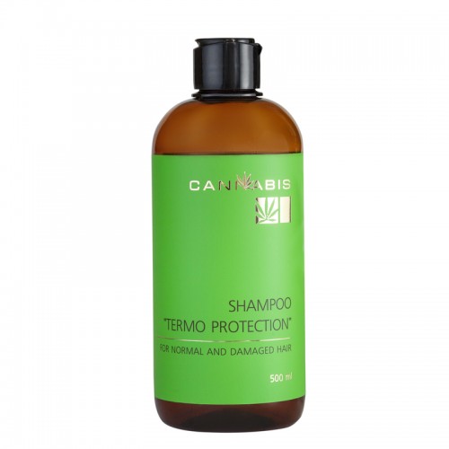 Sulfate-free shampoo "Thermoprotection" with silk proteins, hyaluronic acid and cannabis extract