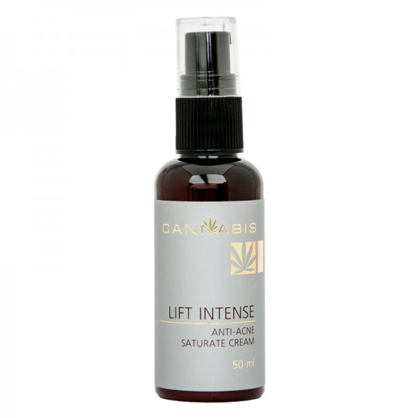 Anti-acne face cream with smoothing effect with cannabis extract