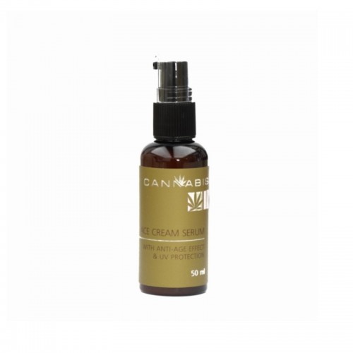 Cream-serum with anti-aging effect and UV protection with cannabis extract