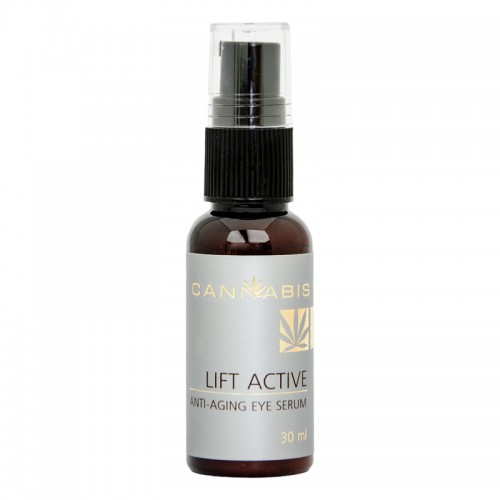 Cream-serum against edema and pigmentation around the eyes with cannabis extract