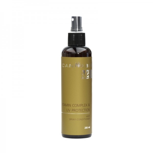 Spray-conditioner for hair "Vitamin complex and UV protection" with cannabis extract