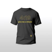 T-shirt CannaFair "4:19 give me a minute" black