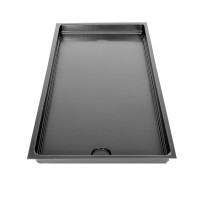 Tray 1000*500*50 mm with a flat bottom, ABS plastic 2 mm, drain recess. Black colour.