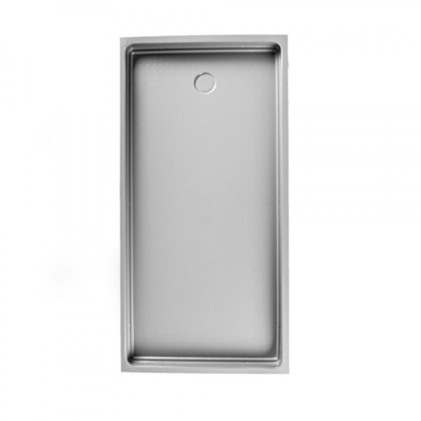 Tray 1000*500*50 mm with a flat bottom, ABS plastic 3 mm, drain recess. Black colour.