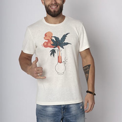 T-shirt Canna Guardian Smoke Weed White Bong